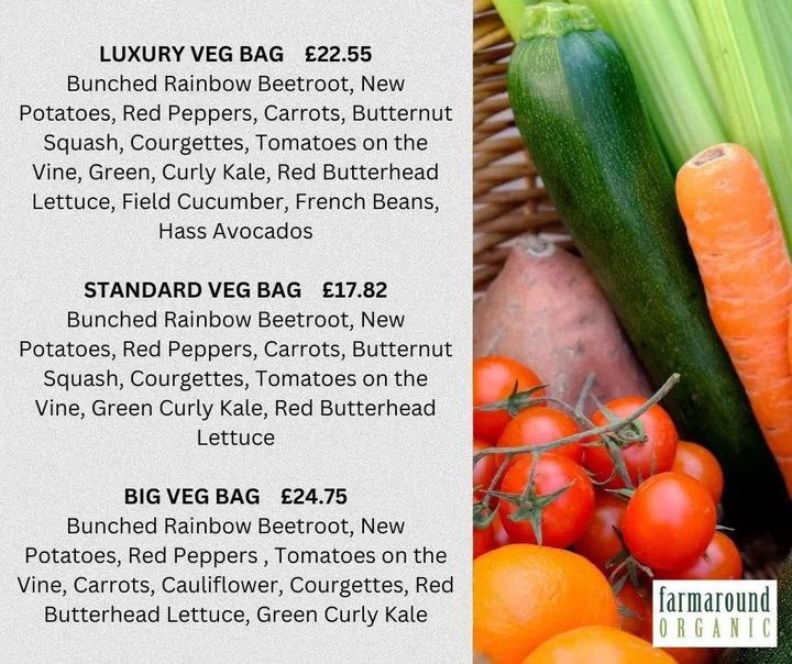 farmaround's tweet photo. Here are our seasonal bag contents for this week. As it's currently Mediterranean soft fruit season, we now have apricots, peaches and fresh figs available in our organic fruit bags! 🍑

https://t.co/EBnYSfOiDD

 #eatlocal #shoplocal #knowwhatyoueat #fullofflavour #organicfood https://t.co/t3fhL66G9W