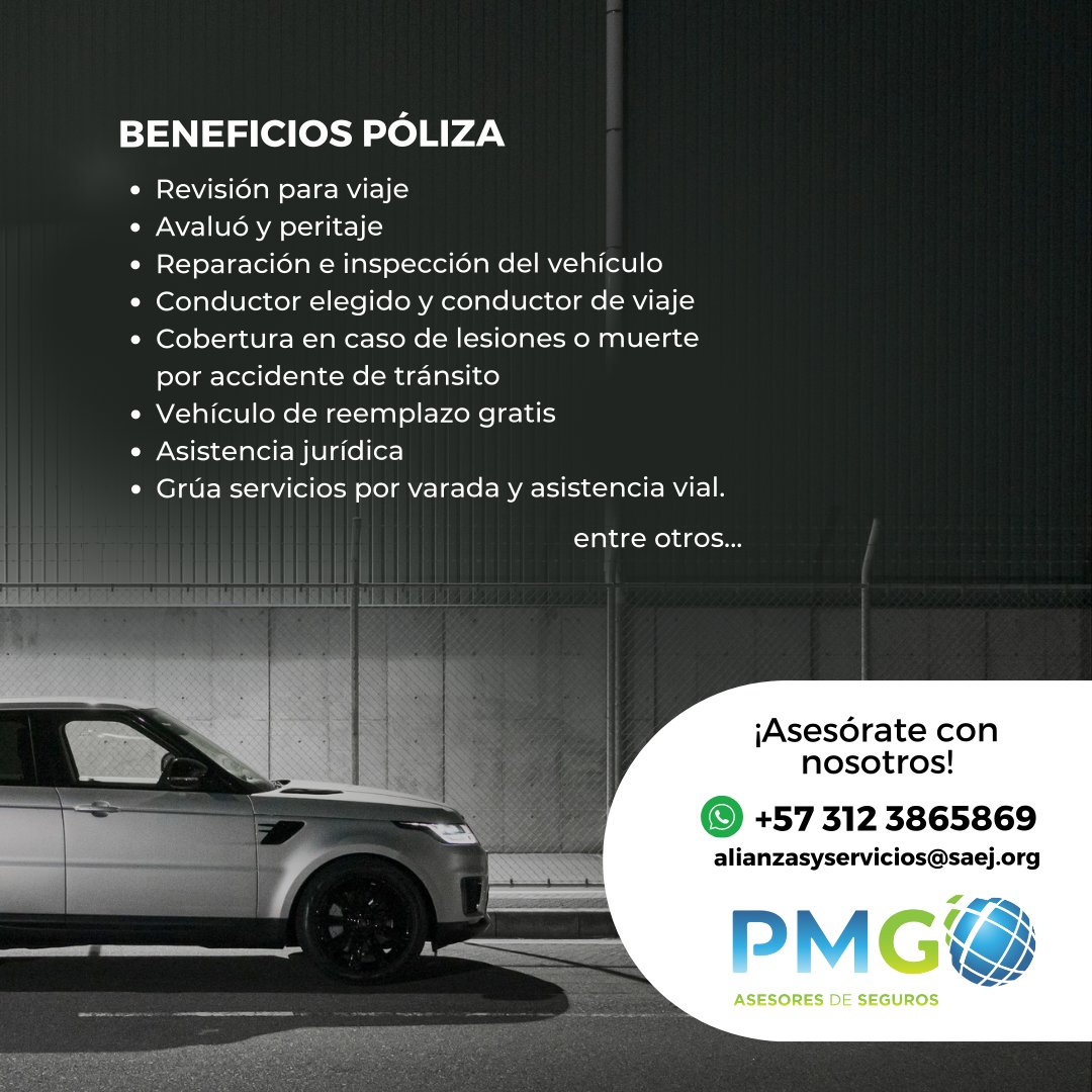 Pensando en tu bienestar renovamos nuestra póliza colectiva todo riesgo para automóvil con #Allianz 👏💯 
Asesórate con nosotros y descubre todos los beneficios que tienes como asociado SAEJ.  
¡Síguenos en nuestras redes  para conocer más sobre tu fraternidad SAEJ!