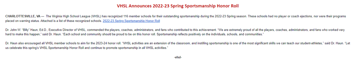 VHSL Athletics tweet media