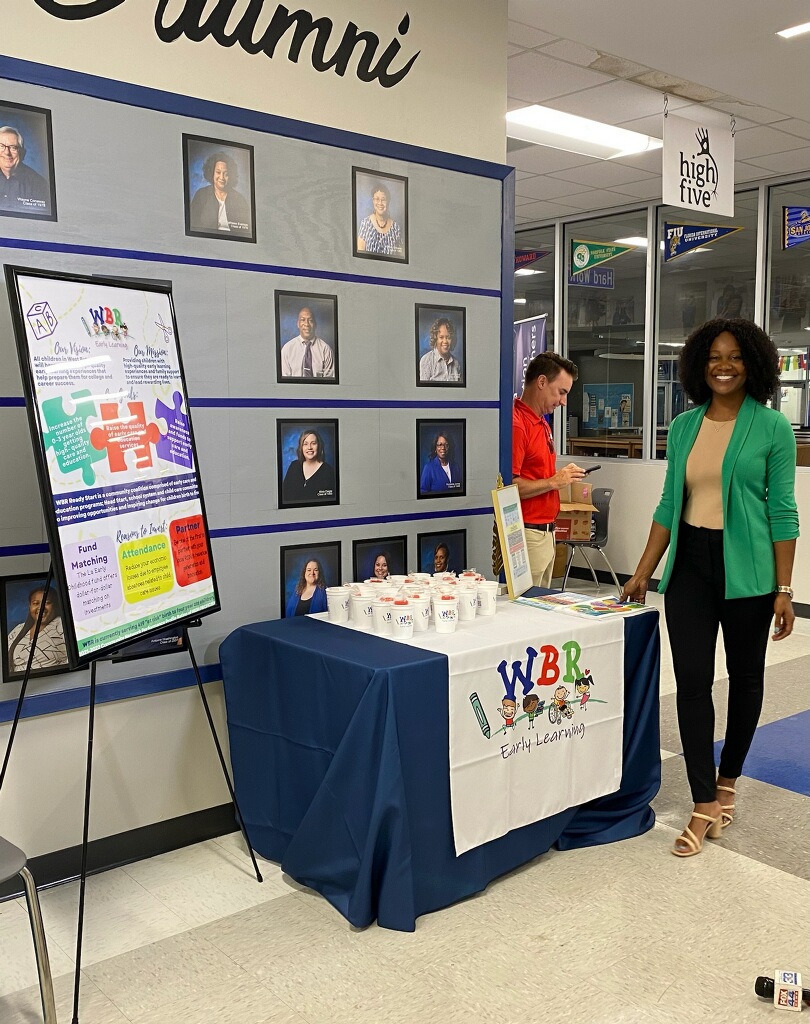 WBRelearning's tweet photo. Our Ready Start Network Members are working hard and spreading the word about all the great things happening in #WBReLearning! Christy, Brianna, and Blaine are vendors at the WBR Resilient Educators Conference #WBRGoingBeyond https://t.co/1p1HPhWGM3