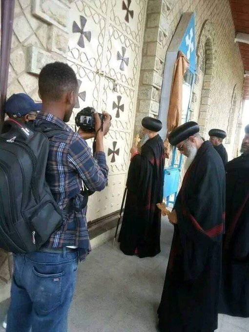 NatyYifru's tweet photo. ❗This is very heartbreaking to see.

Though I do believe it is appropriate for #Tigray Orthodox leaders to express their dissent & make their point unequivocally, to close down a church on a patriarch like Abune Mathias is wrong & unbecoming. I wish they were a little more gracious on this 😔