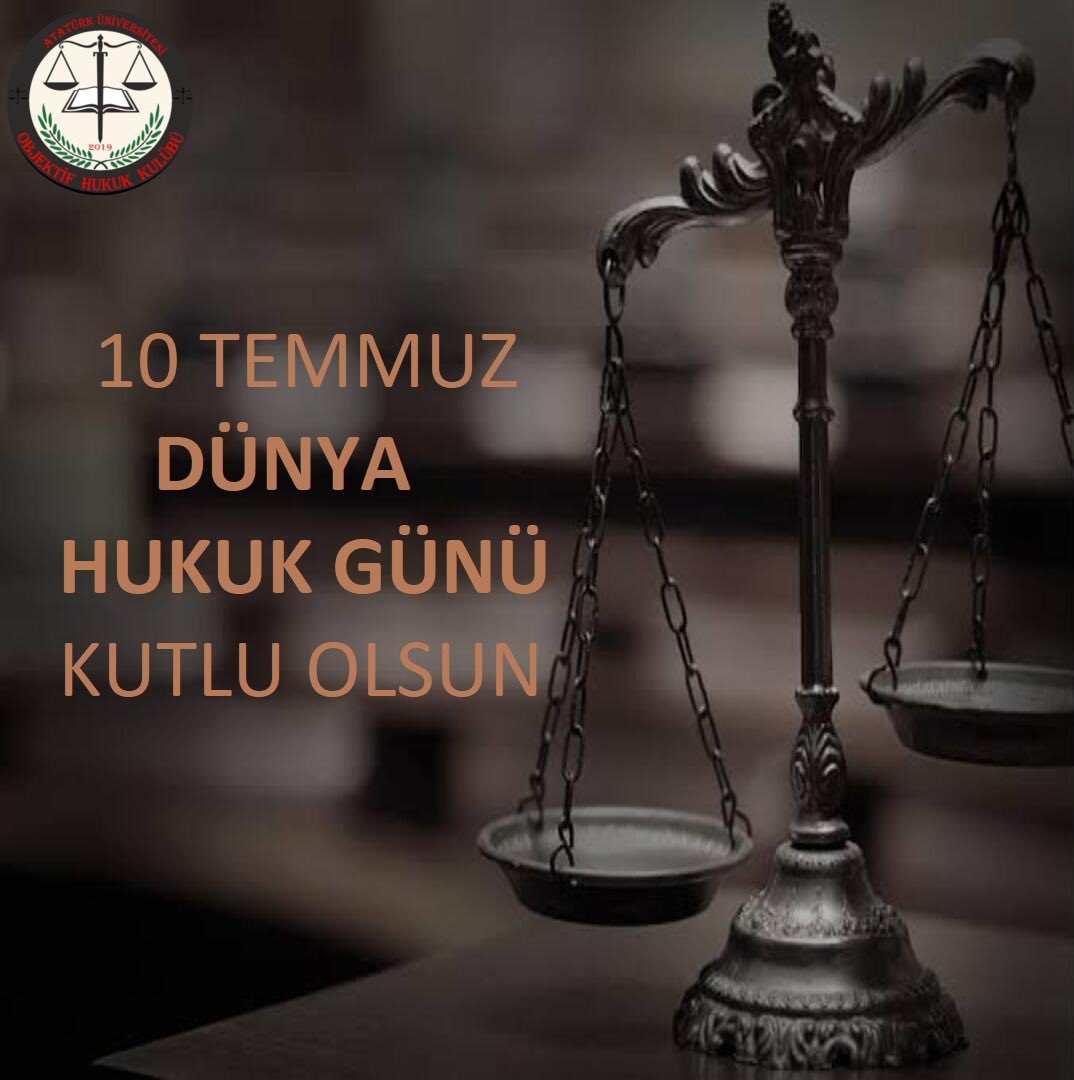 Hukukun üstünlüğüne inanan; adil, eşit ve özgür bir dünya için durmaksızın mücadele eden tüm hukukçularımızın 10 Temmuz Dünya Hukuk Günü kutlu olsun. #dünyahukukgünü