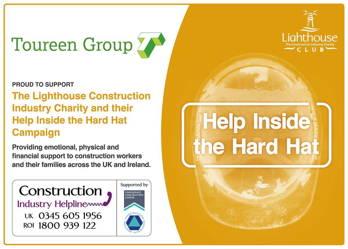 A huge thank you to @ToureenGroup for becoming Company Supporters by contributing to our cause. We're proud to have so many great supporters like you. #mentalhealth #construction #HITHH #charity