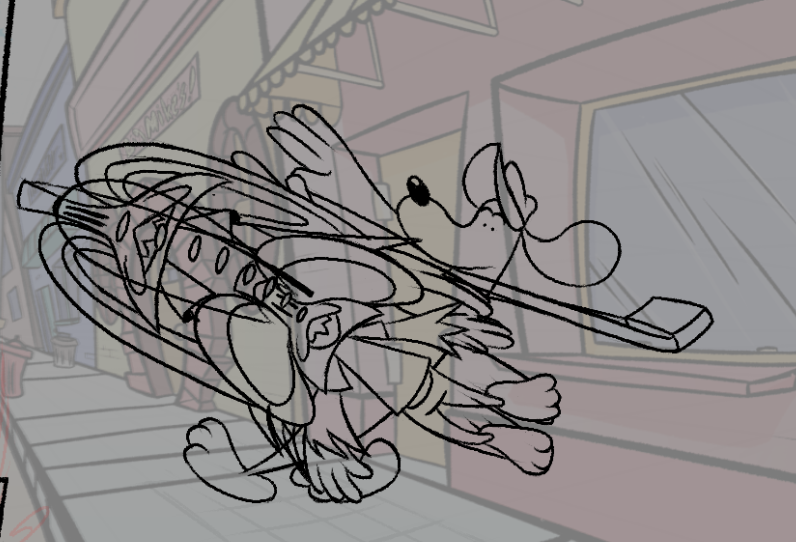 Rocketboy32's tweet photo. I've been kind of missing posting on socials so to fix that I'm going to try & start posting something at least every week. here's a smear frame from my short film. #frameaday #animation #smearframe https://t.co/878dBAeVdl