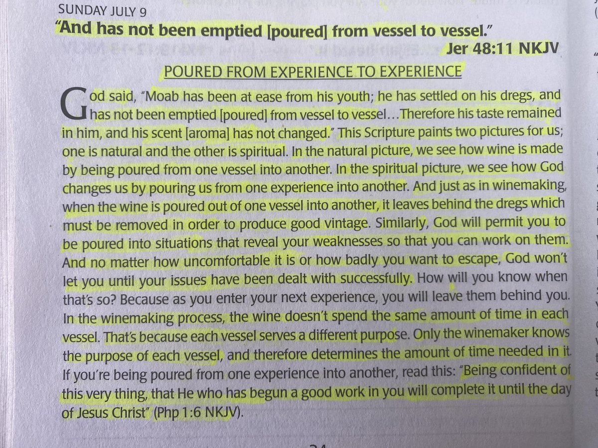 KeithS89855762's tweet photo. “ And has not been emptied (poured) from vessel to vessel. Jeremiah 48:11 POURED FROM EXPERIENCE TO EXPERIENCE. https://t.co/sxFvmdgCBF