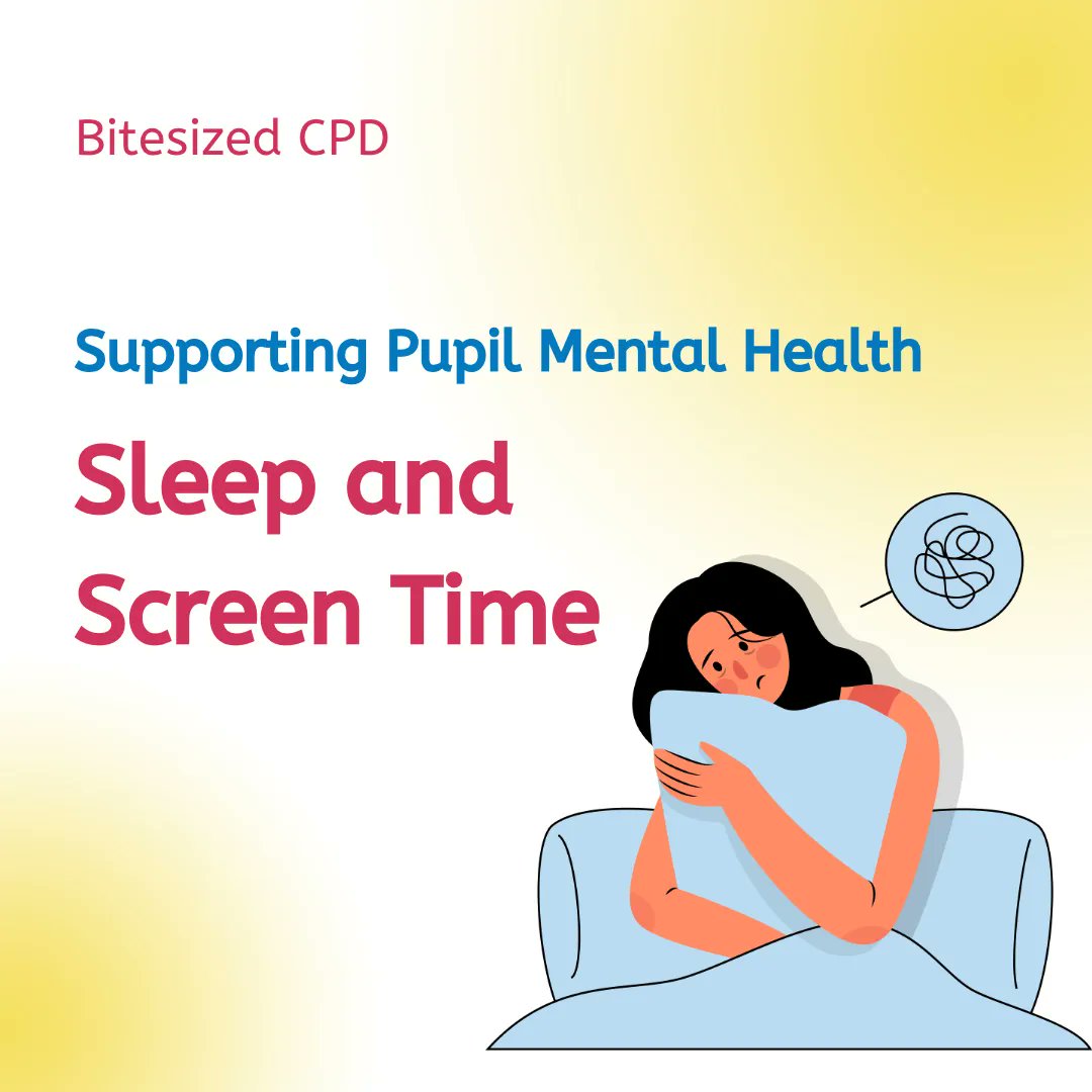 Be better informed to support your pupils in understanding the important balance of sleep and screen time in this bitesize CPD unit. Access here: buff.ly/46O2lF0 
#SleepHygiene #ScreenTime #SupportingPupilMentalHealth #TeacherCPD