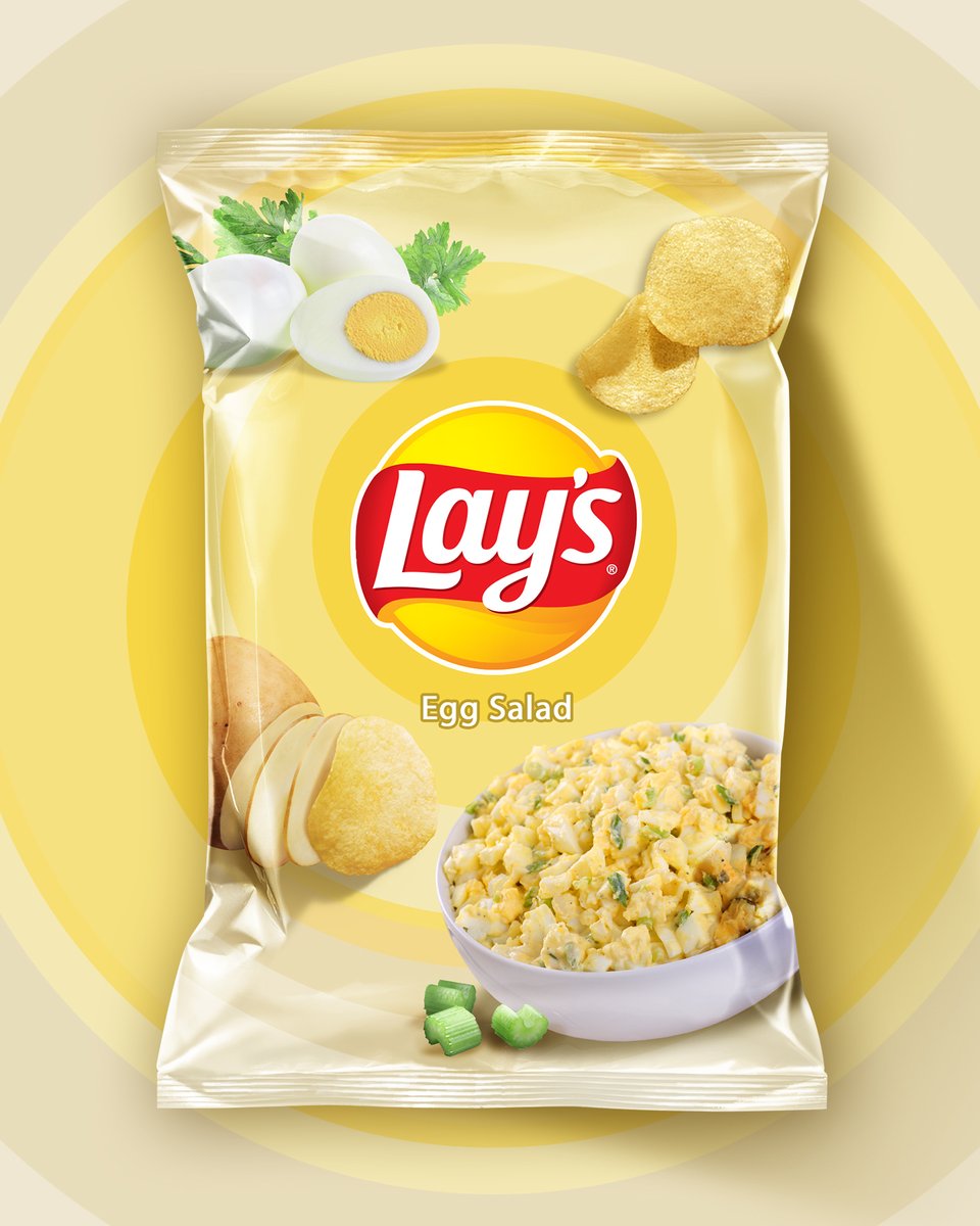 LAYS's tweet photo. We must be yolking with this fake flavor, right? https://t.co/G4AACuOypi