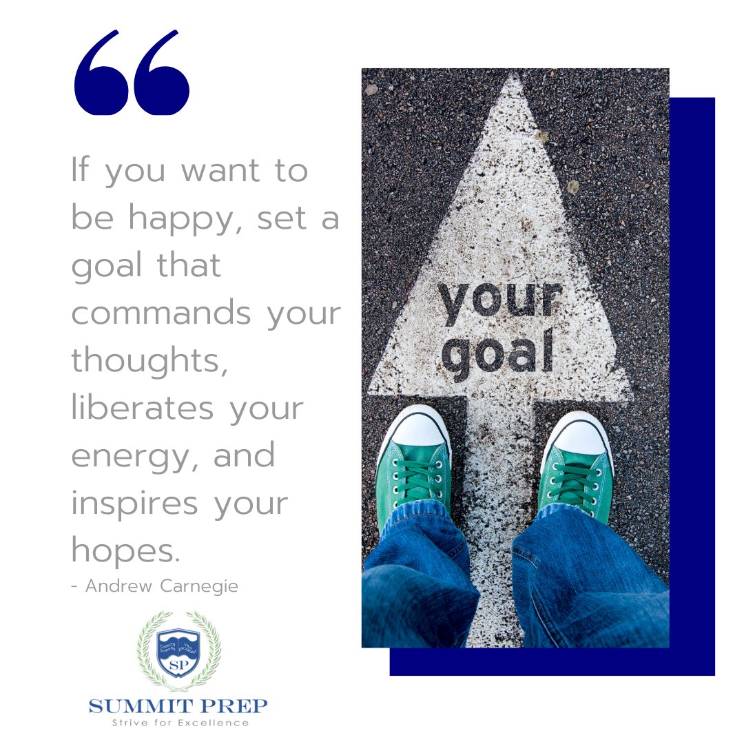 Set a goal and go for it!

#MondayMotivation #Goals #Success #SummitPrep #Tutor #TestPrep #CollegePrep #TestScores #SAT #ACT #SATPrep #ACTPrep #DigitalSAT #APExams #CollegeAdmissions #Study #Hardwork #Goals