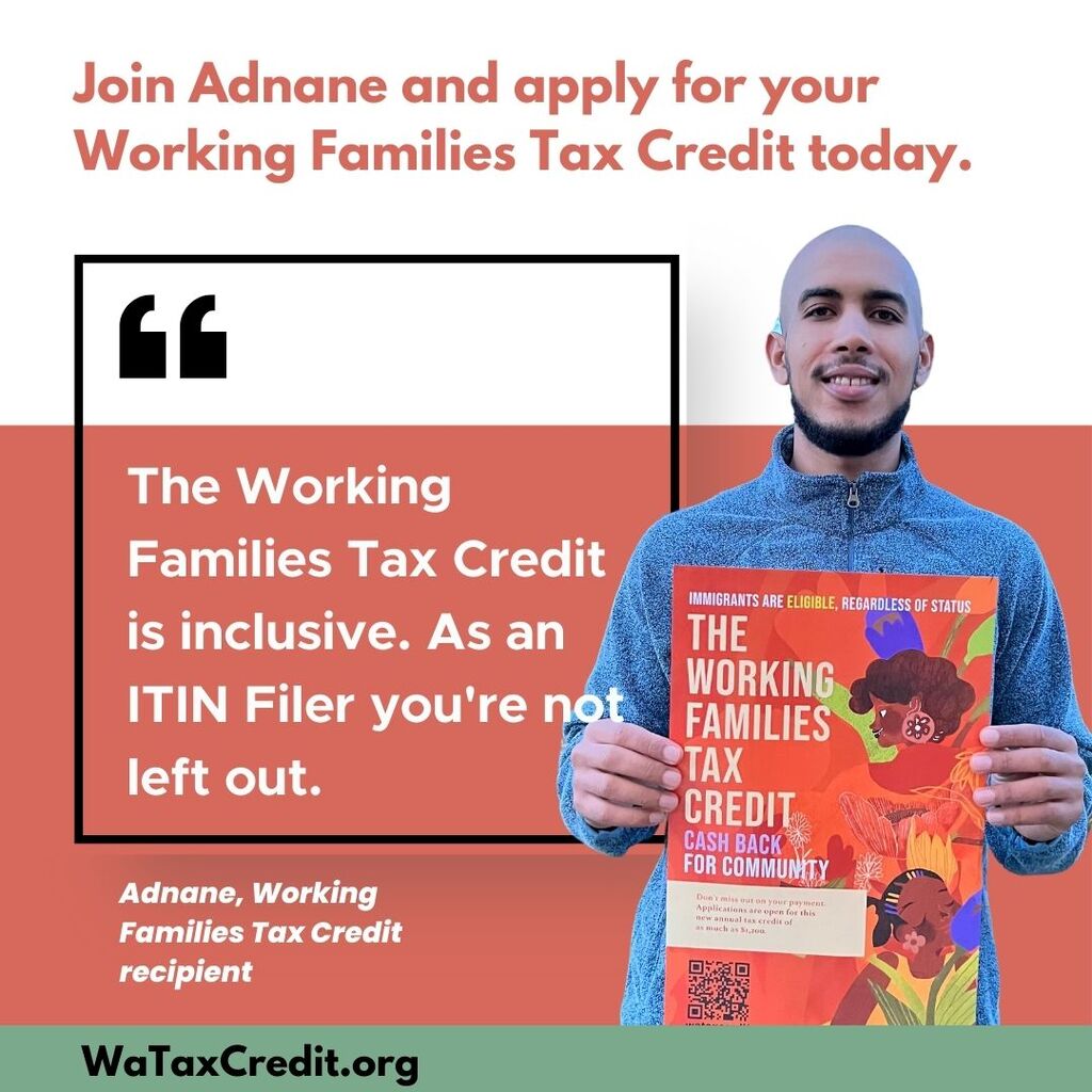 Ventures (@venturesnp) on Twitter photo Did you know that immigrants are eligible for this new #WATaxCredit regardless of status?
If you filed taxes with an ITIN and met the income requirements, you could get up to $1,200 back. 
Find out more at 
WaTaxCredit.org Did you know that immigrants are eligible for this new #WATaxCredit regardless of status?
If you filed taxes with an ITIN and met the income requirements, you could get up to $1,200 back. 
Find out more at 
WaTaxCredit.org