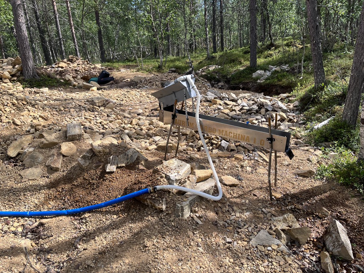 First day behind the gold mining. Three full days left. #saariselkä #atm #goldprospecting