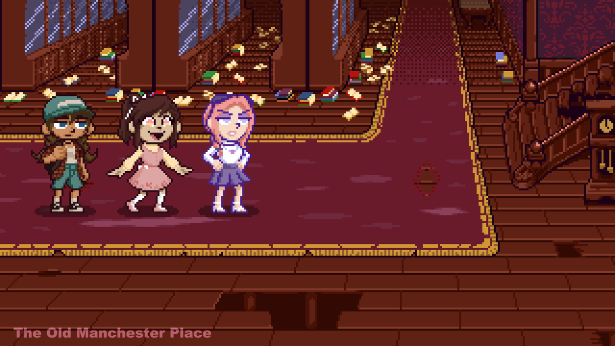 ManchesterManor's tweet photo. We've been working on making differently-styled pixel art for the main battles during the game! Here are three we've finished so far! https://t.co/nPX2lom7Mz
