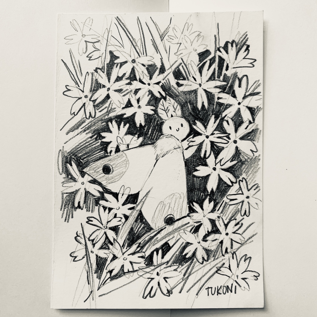 A #sketch for #Aurora the #Moth 
#tukoni_tribe #tukonimoth #orangetip