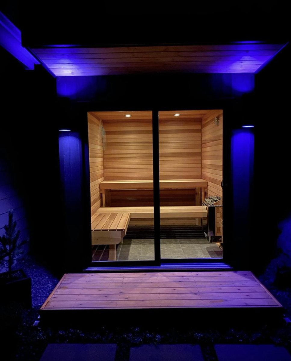 accurateind's tweet image. A backyard sauna sanctuary for the books 😄

It was such a joy for our team to help this homeowner create this stunning space. 

From its beautiful red Cedar wood to the FLB sauna heater, we couldn’t be happier with how it turned out!