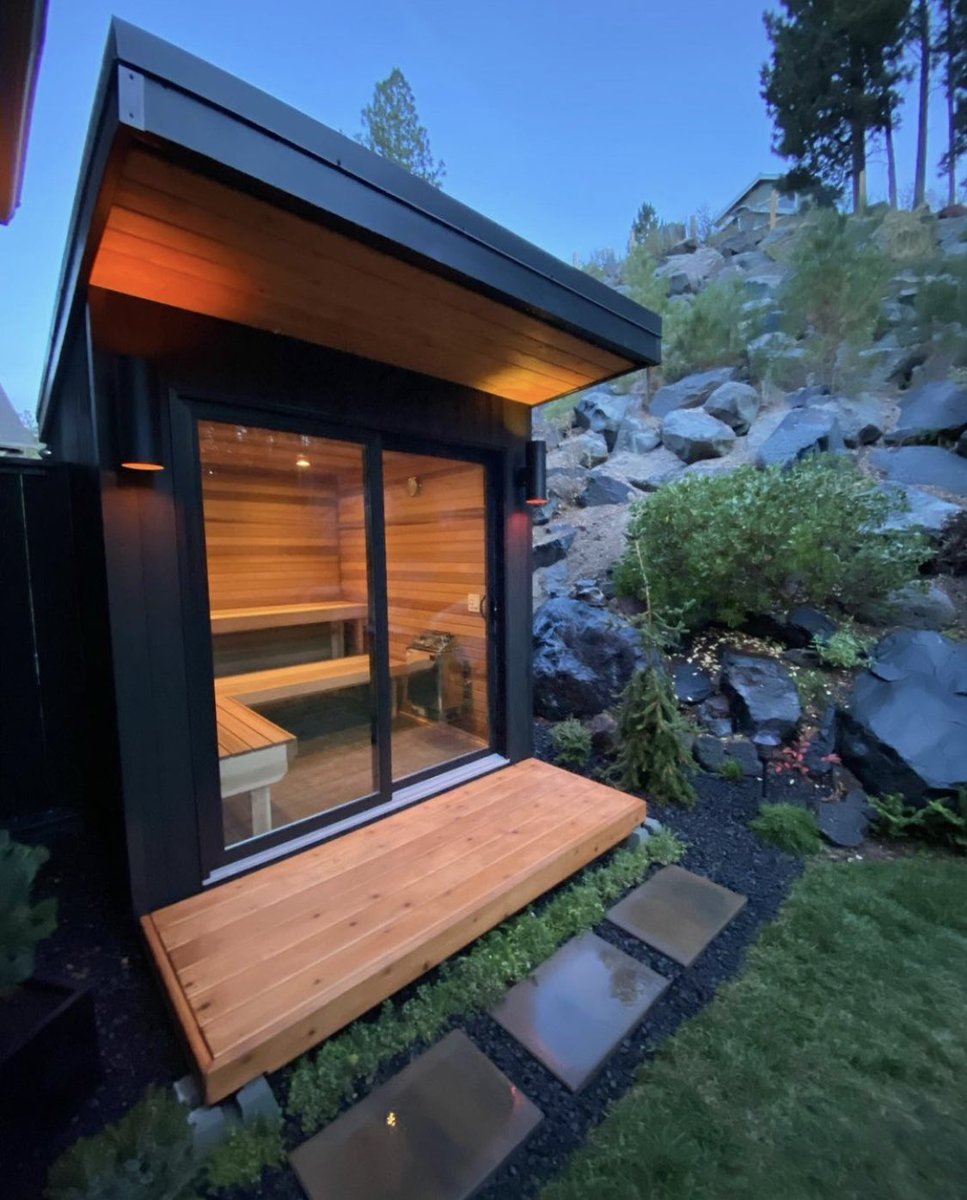 accurateind's tweet image. A backyard sauna sanctuary for the books 😄

It was such a joy for our team to help this homeowner create this stunning space. 

From its beautiful red Cedar wood to the FLB sauna heater, we couldn’t be happier with how it turned out!