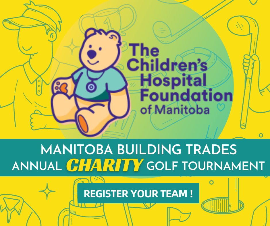 As long as there are children who need our help, Manitoba Building Trades and its partner unions will be committed to caring for them. Help us make sure kids at HSC have the best experience possible with @CHFManitoba Register your team today! mbtrades.ca/in-the-communi…