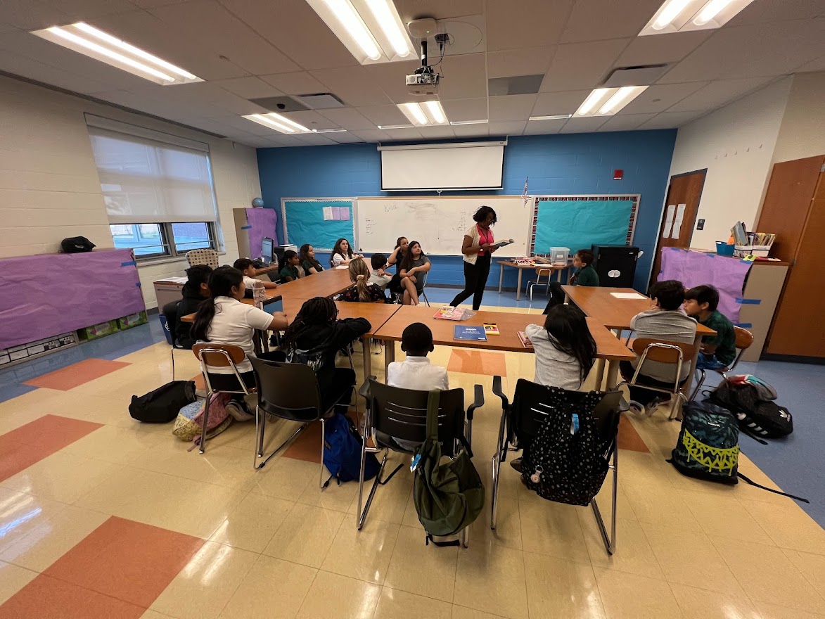 5th Grade Students at GLC Steam Summer Camp are reading the Summer Reading Book getting reading for the Middle School! <a href="/LBpublicschools/">Long Branch Public Schools</a>