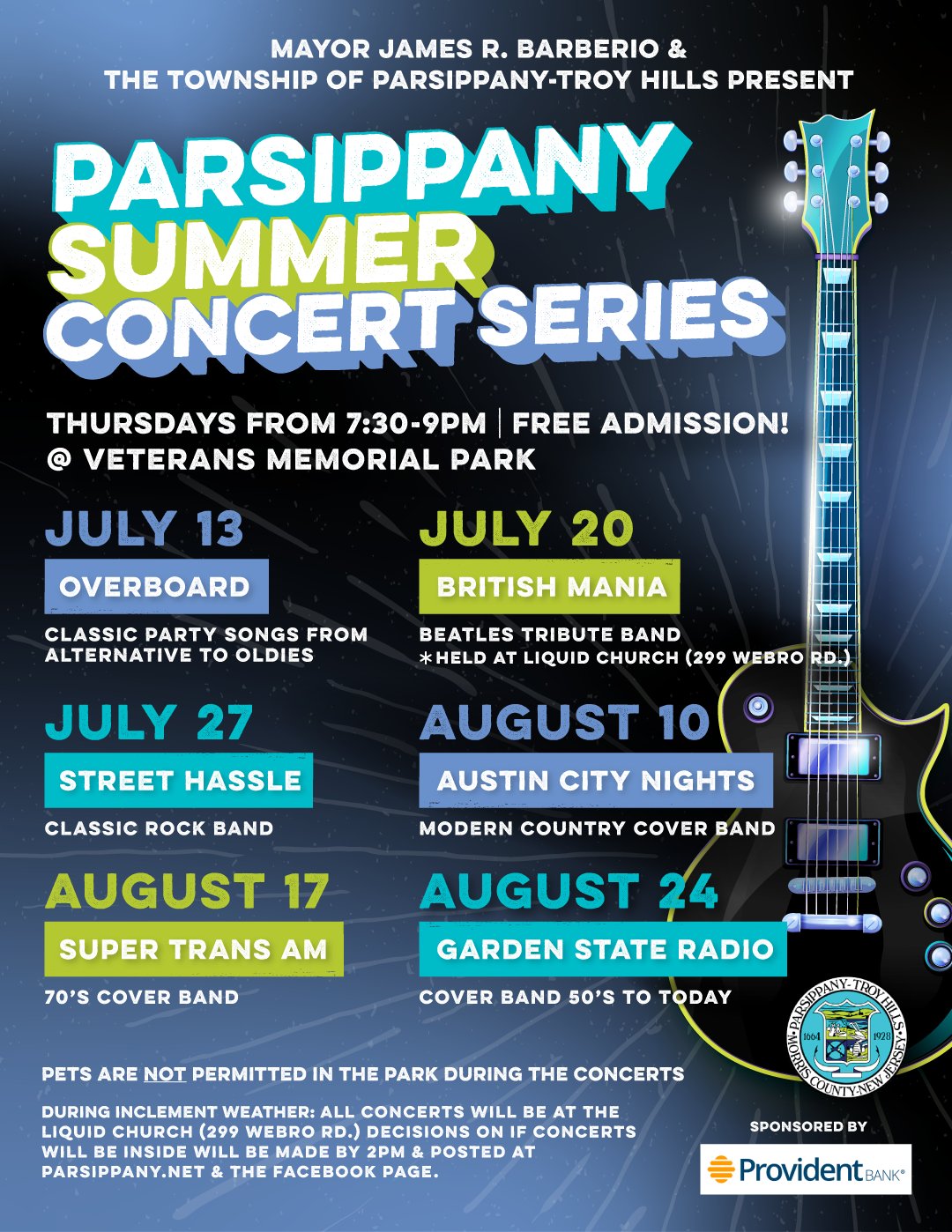 ParsippanyTroy Hills on Twitter "Save the dates for our Parsippany