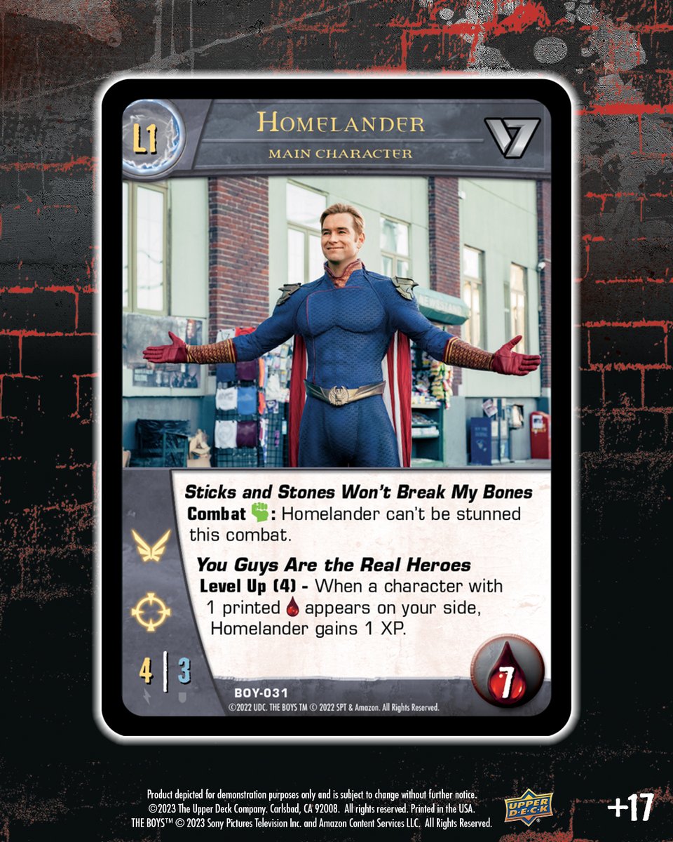UpperDeckEnt's tweet image. Get a look at the newest cards to hit Vs. System® 2PCG®. The Boys and The Seven are set for their next standoff in Vs. System® 2PCG® The Boys. Are you ready to add these new characters to your deck and deal out some serious damage!? Available on July 12th!