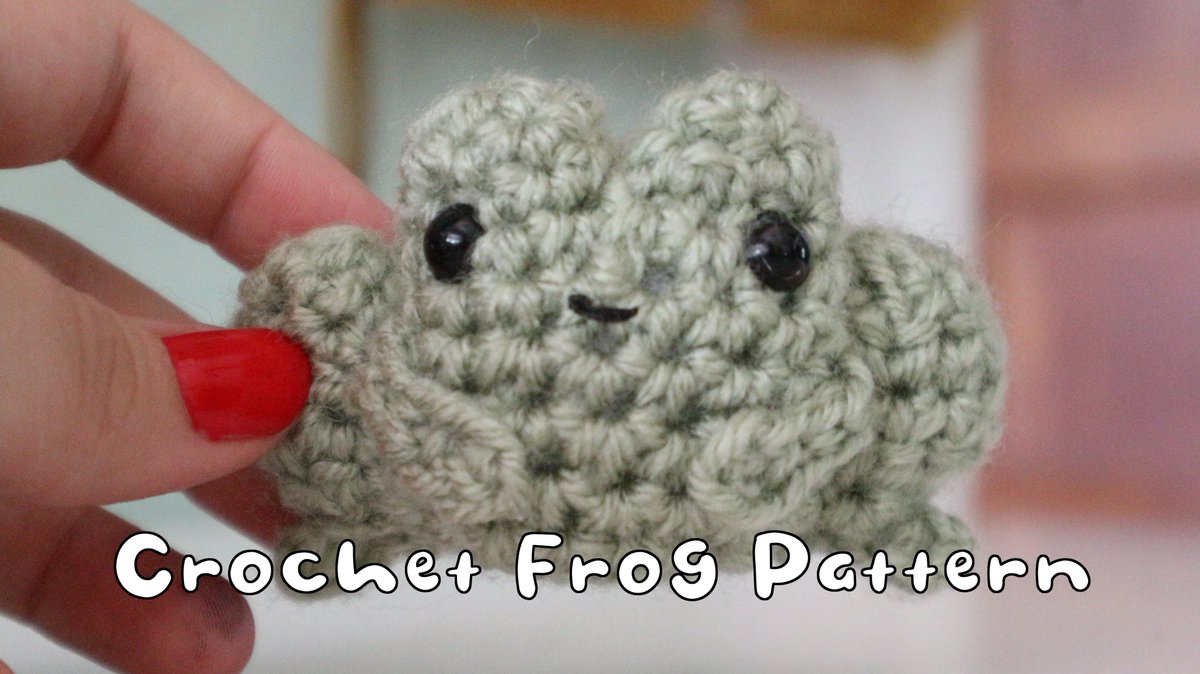 Crochet your own frog!! Available on my Etsy :) #crochetpattern #cottagecore #forestcore #green #hobbies #smallbusiness #amigurumi #amigurumipattern #toy #crochettoy