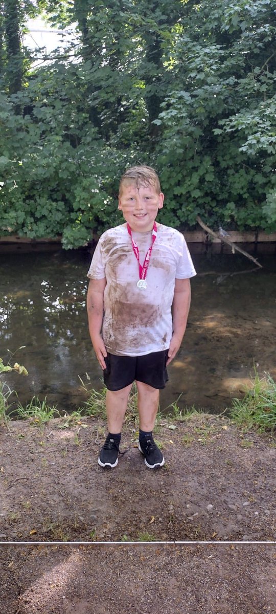Well done Cody on completing the 5k pretty muddy run for cancer research! @JubileeParkPS <a href="/MrsSolska_JPPS/">Mrs Solska</a> @catrplace