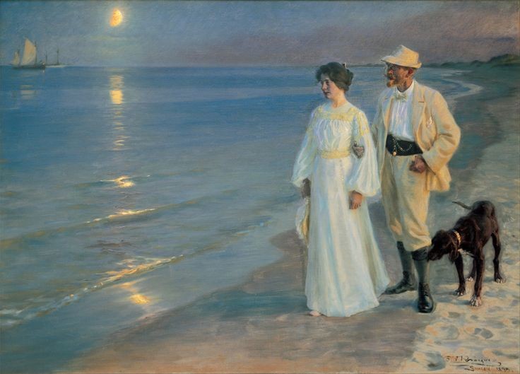 Vi sono scorciatoie nel cielo,
luna d'estate?

Den Sute-jo 

#EstateDAnimo #InHaiku

#VentagliDiParole

Peder Severin Krøyer