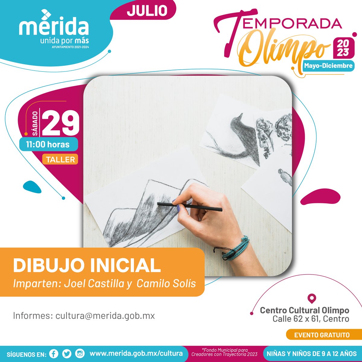 MeridaCultura1's tweet photo. Gracias a los artistas que participan en la #TemporadaOlimpo2023 por compartir su talento y experiencias en los talleres multidisciplinarios.
Consulta más actividades 📲 https://t.co/ogwnDGUhR6
#Liminal #EntreMúsicaYNaturaleza #MundoDePapel #FondosMunicipales @RenanBarrera https://t.co/Y4r1gADZjS