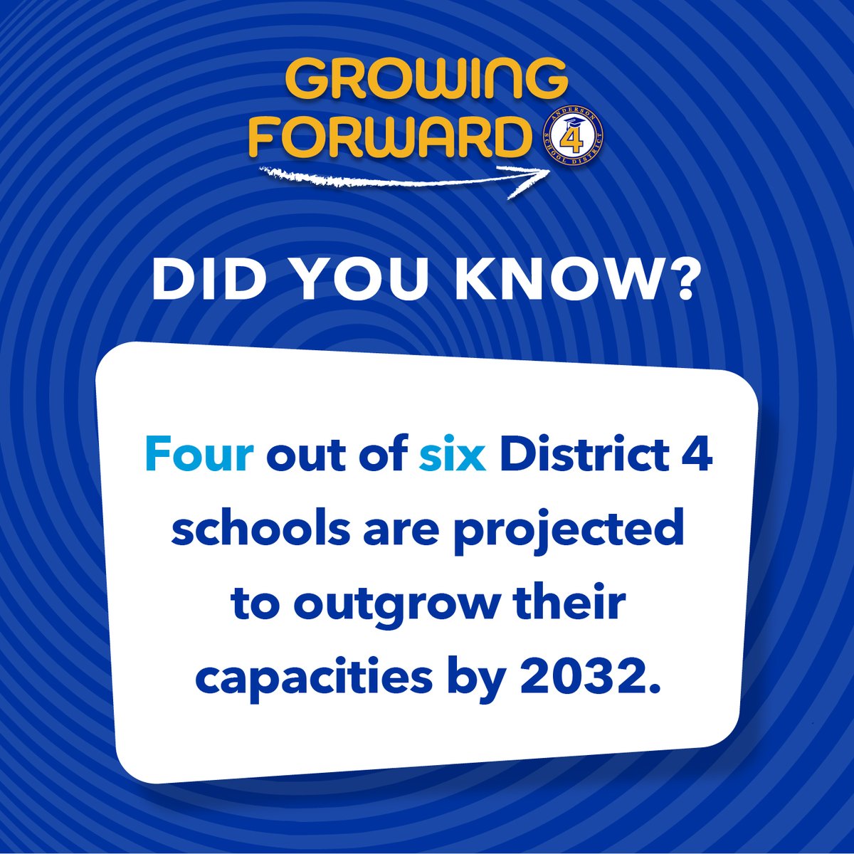 We need uncrowded elementary schools, a larger middle school, and a new high school. 
Learn more about our Ten-Year Facility Plan at ASD4Growing4ward.com.