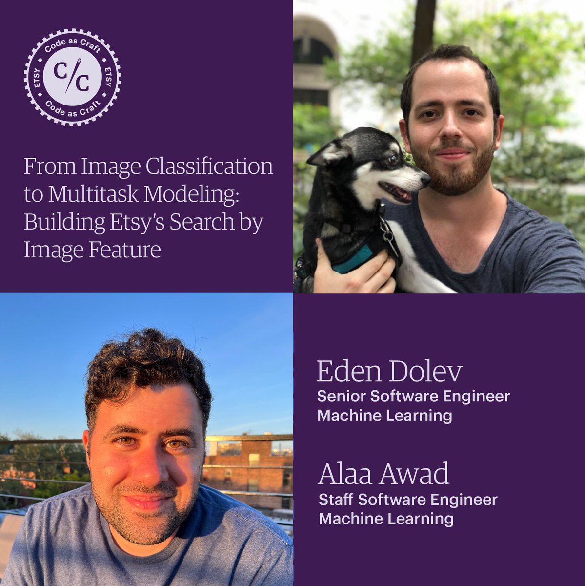 Sometimes words aren’t enough to express exactly what a buyer is looking for. Enter the scene: #SearchByImage. 📷📷 In this post, #ML Engineers <a href="/edendolev/">Eden Dolev</a> &amp; <a href="/awadalaa/">Alaa Awad</a> share <a href="/Etsy/">Etsy</a>'s architecture journey from image classification to multitask modeling etsy.me/43JJdpm