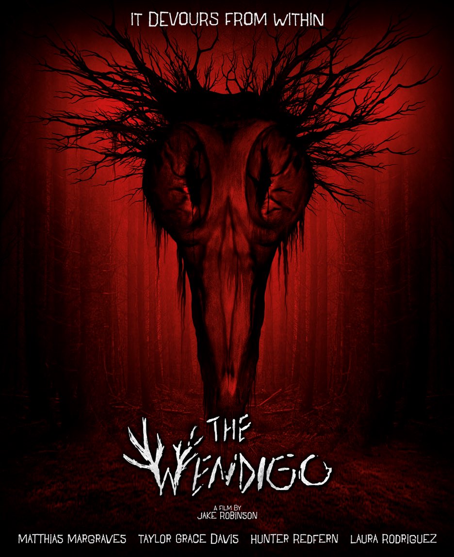 MrHorror's tweet photo. A social media influencer’s disappearance, may be tied to a terrifying local legend. “The Wendigo.” On digital platforms 08.04 from @Terror_Films. Trailer: 
https://t.co/RMWNECuw5x #horrormovie #horrorfilms #thriller #JakeRobinson https://t.co/DbQnqc8wXa