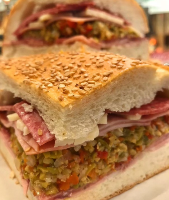 BecksCajunCafe's tweet photo. Magic happens when simple, quality ingredients are brought together.
It's sweet, sour, tanginess, and artisan seeded bread elevates the #Mufalletta to greatness. ⚜️
#greatsandwiches #sandwichesofinstagram #eeeeets #sandwichlover #olivesalad #greatlunch #nomnom #sandwich #yummy https://t.co/KAL2Hky19S