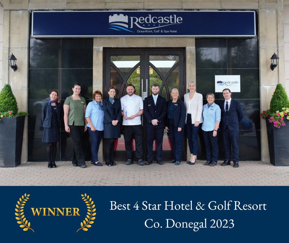 We are delighted to share that we are the proud winners of The Best 4 Star Hotel & Golf Resort in Co. Donegal, in the 2023 Resort and Retreat Awards by Lux Life for the 2nd year in a row. 
#Best4StarHotel #RedcastleHotel #HotelAwards #LuxLIfe
