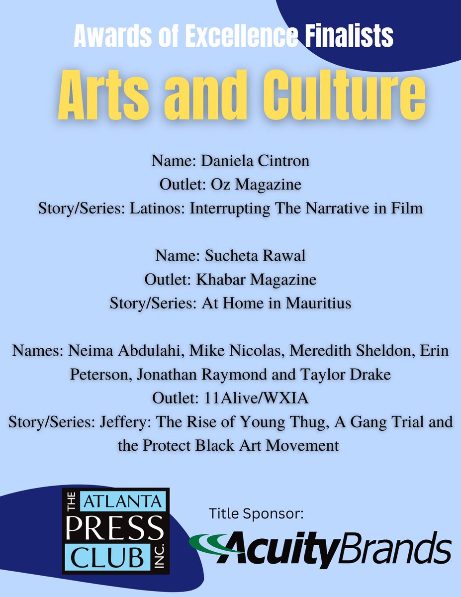 APC congratulates the Awards of Excellence Arts and Culture Finalists!

Join us August 8th 6-8pm at the Gathering Spot. For additional sponsorship opportunities and registration please visit : bit.ly/3JRlyeO

See you there!