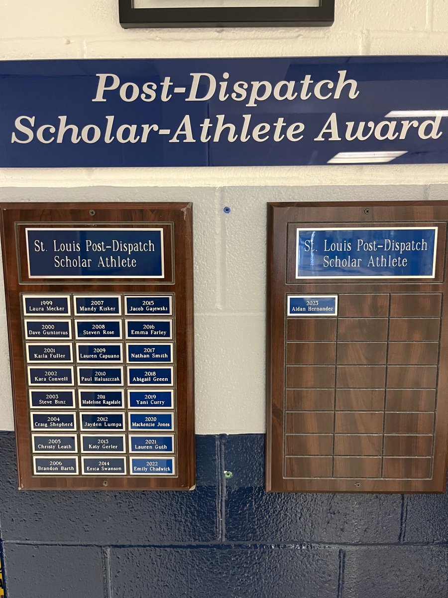 VERY honored to add Aidan Hernandez to the distinguished list of FHC/Post-Dispatch “Scholar Athlete Award” winners!!

- 12 Varsity Letters
- 4.5 GPA
- SC County Athlete of the Year
- State Champion Wrestler (4X Medalist)
- All-Conf/All-District BSB
- All-Conf/All-District FB