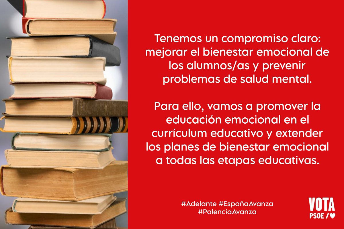 luzseijo's tweet photo. 🌹Tenemos un compromiso claro: mejorar el bienestar emocional de los alumnos/as y prevenir problemas de salud mental.

Para ello, vamos a promover la educación emocional en el currículum educativo y extender los planes de bienestar emocional a todas las etapas educativas. https://t.co/7QfDSlE1pL