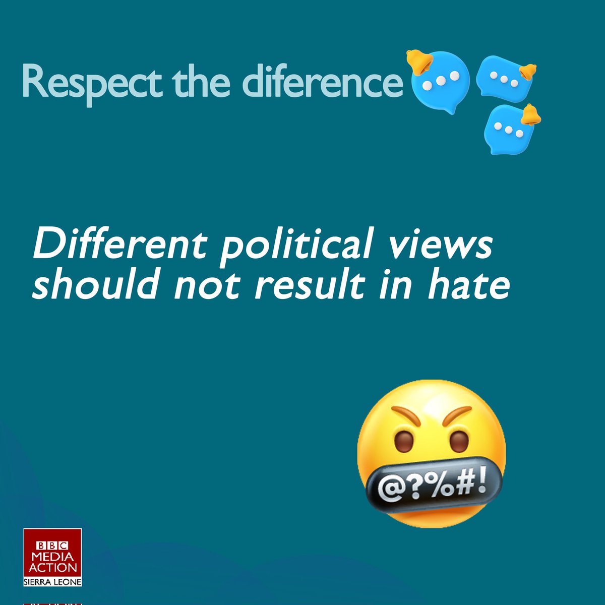 bbcmaSL's tweet image. Should anyone hate another person because they hold different political views? @UNDPSierraLeone

#SaloneDecides2023
