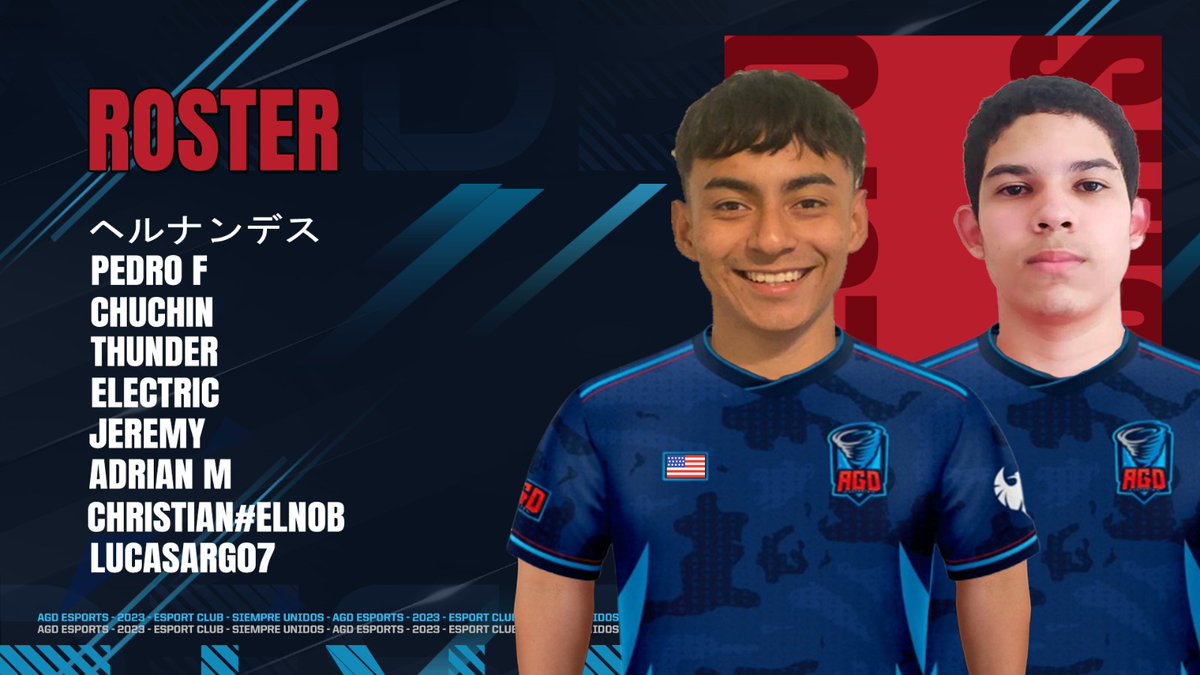 📣 ¡ROSTER!

Presentamos a los jugadores que nos guiaran a la victoria en la <a href="/Gkleague1/">Gaming King League</a> 💪

🎮 Jugadores
👤 <a href="/Chuchin170802/">AGD I CHUCHIN</a>
👤 <a href="/ChristianElNob/">ChristianElNob</a>
👤 @Lucas_Arg07
👤 <a href="/ElectricCR_/">Electric⚡™</a>
👤 <a href="/AmJeremyrd/">ɪ❤️ᴀᴍ✨JeremyRD</a>
👤 <a href="/CristianYairHe2/">Cristian</a>
👤 @PedroF_CR
👤 <a href="/98Adrianmarquez/">Adrian M</a>