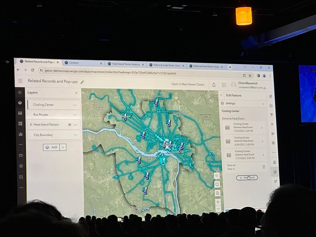 Huber099's tweet image. Coining the term
✨”Cloud Cartography”✨
for the new #mapviewer visualization tools #EsriUC2023
(Also SO STOKED to finally have related record editing supported after asking for it 4 years ago)