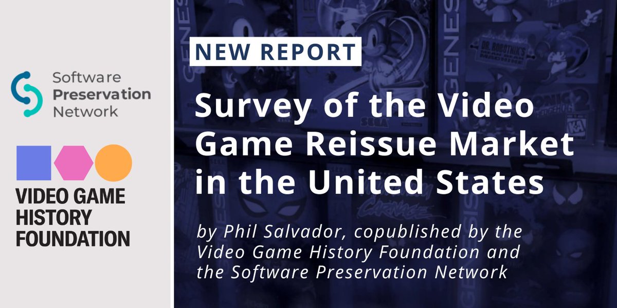 Software Preservation Network (@softpresnetwork) on Twitter photo In partnership with <a href="/GameHistoryOrg/">Video Game History Foundation</a>, we are excited to share the first ever survey on the commercial availability of classic video games, by Phil Salvador (<a href="/itstheshadsy/">Phil Salvador</a>). Spoiler alert: the results are bleak.
Read the full report here: softwarepreservationnetwork.org/survey-of-the-… In partnership with <a href="/GameHistoryOrg/">Video Game History Foundation</a>, we are excited to share the first ever survey on the commercial availability of classic video games, by Phil Salvador (<a href="/itstheshadsy/">Phil Salvador</a>). Spoiler alert: the results are bleak.
Read the full report here: softwarepreservationnetwork.org/survey-of-the-…