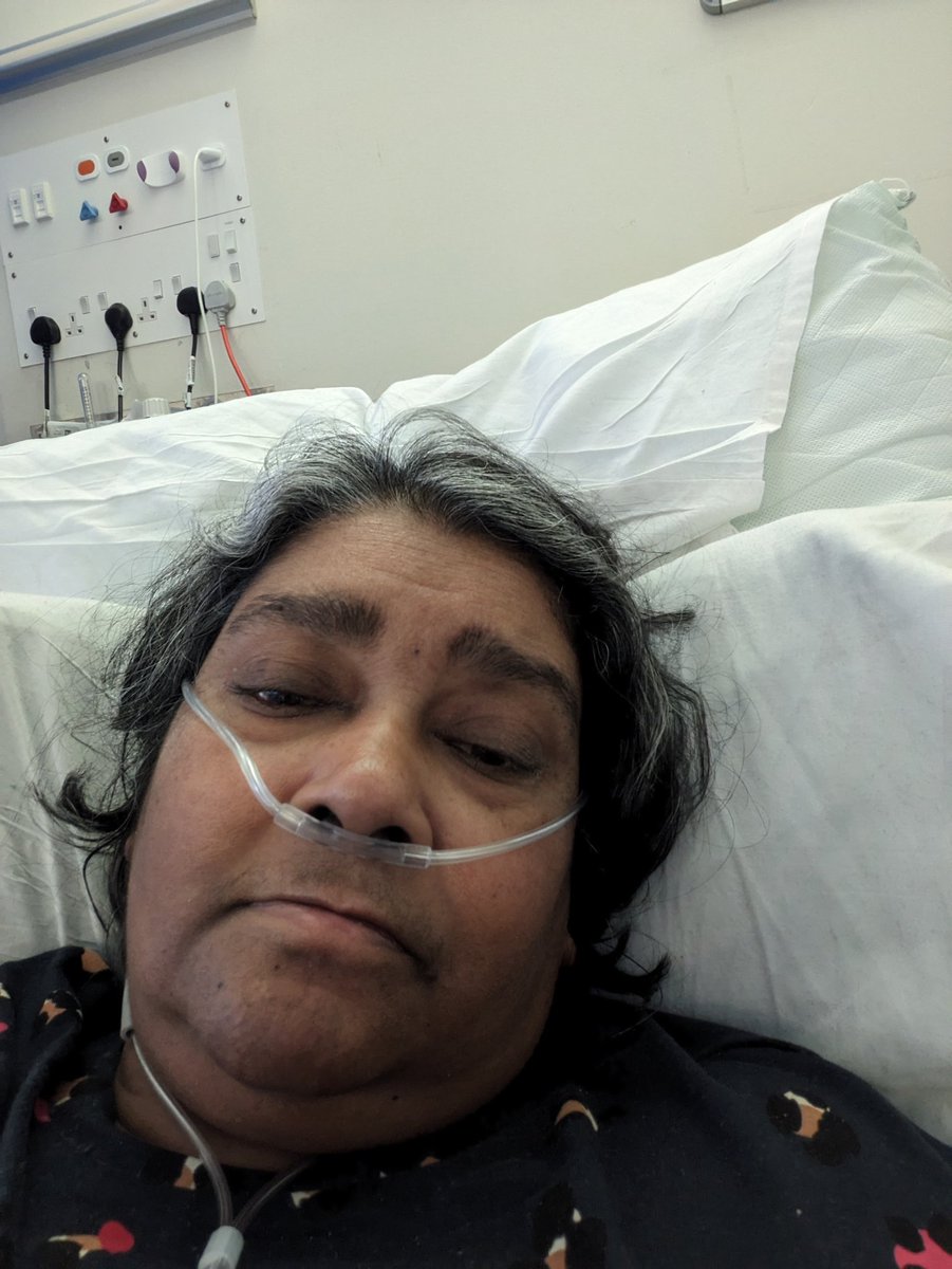Day 5 in hospital. Claustrophobic me had 2 have an MRI day.Normally Im sedated but couldn't be today . I was absolutely distraught. The medical team were amazing with me and all I could hear in my was <a href="/adamlambert/">ADAM LAMBERT</a>  #Superpower and <a href="/benedictcork/">Benedict Cork</a>  #mamasaid 
I did it Thanku ❤️💖 xx