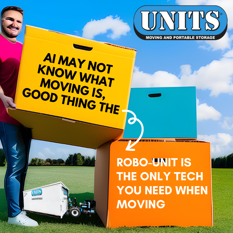 UnitsCntrlIowa's tweet photo. AI may not know what moving looks like, but good thing the ROBO-UNIT is the only technology you need when moving! Learn more about UNITS of Central Iowa moving services: https://t.co/tpQeZbKRg5

#UNITSStorage #portablestorage #moving #movingsolutions #CentralIowa #DesMoines #IA https://t.co/pDbku9FsiV
