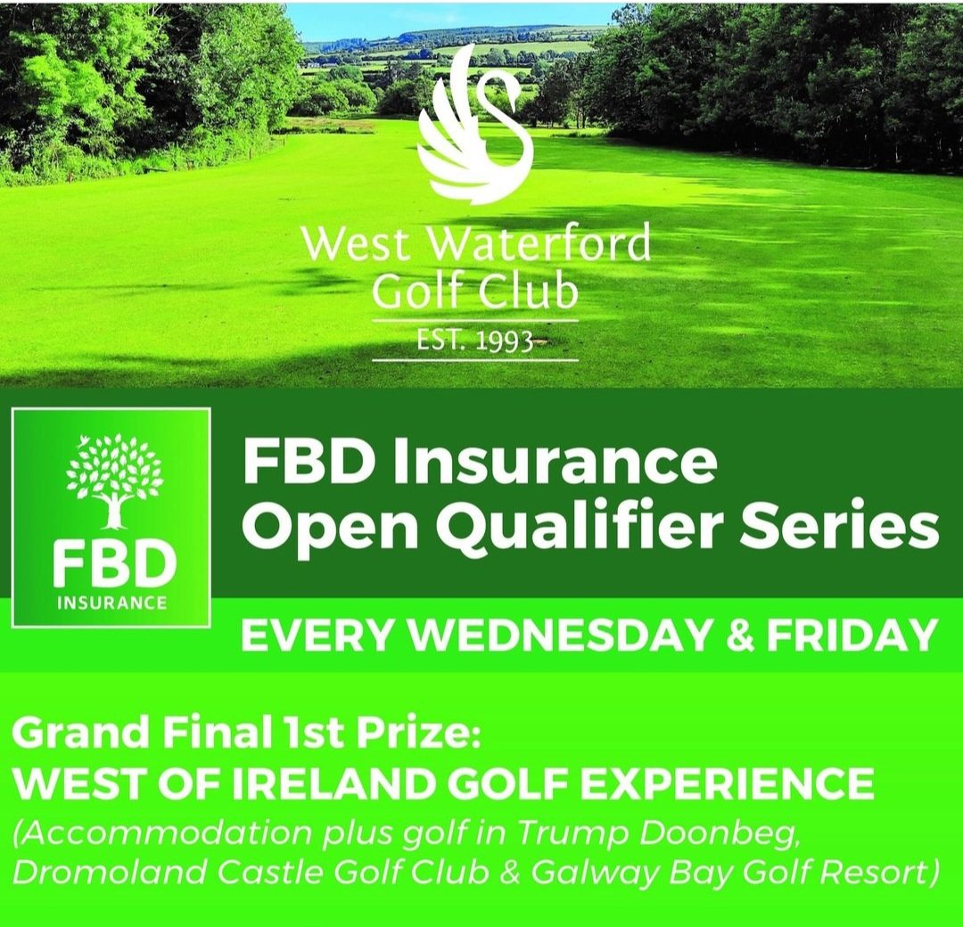 West Waterford Golf Club (@westwaterfordgc) on Twitter photo Qualifiers week 10 <a href="/fbd_ie/">FBD Insurance</a> summer series
- Kieran Foley (<a href="/slievenamongolf/">Slievenamon GolfClub</a>) 42pts.
- Lanson Kelly (WWGC) 40pts
- Ronan Culloo (WWGC) 40pts
- Gross Noel Millar (<a href="/MonkstownGC/">Monkstown Golf Club</a>) 28pts
Well done all. See you at Grand Final 15th Sept.
NO qualifier this week due to Killeagh Classic Qualifiers week 10 <a href="/fbd_ie/">FBD Insurance</a> summer series
- Kieran Foley (<a href="/slievenamongolf/">Slievenamon GolfClub</a>) 42pts.
- Lanson Kelly (WWGC) 40pts
- Ronan Culloo (WWGC) 40pts
- Gross Noel Millar (<a href="/MonkstownGC/">Monkstown Golf Club</a>) 28pts
Well done all. See you at Grand Final 15th Sept.
NO qualifier this week due to Killeagh Classic