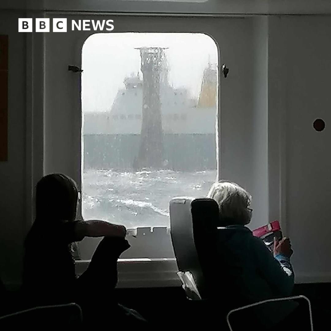 scillyniki's tweet photo. I really love this photo taken by John Dart ( some of you know from his Turks Head and Mermaid days😍) from the Scillonian this morning! The cargo ship is being towed to safety and the Scillonian continued its journey to Scilly . An eventful trip though! https://t.co/Xmd7AU2z4H