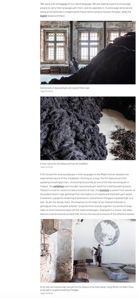 Hy_Brasil_Irl's tweet photo. A really beautiful review of Ireland @la_Biennale by Zohra Khan of @stir_world - thank you! @culture_ireland @artscouncil_ie https://t.co/Q5dmAywwVp