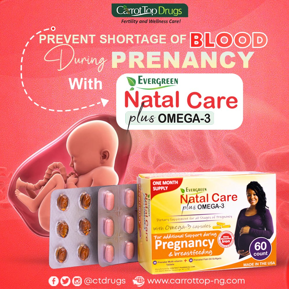 CTDrugs's tweet photo. NATAL CARE PLUS is enriched with iron, folic acid, B12, as well as other essential vitamins and minerals. Taking NATAL CARE PLUS as soon as you are confirmed pregnant can help reduce the risk of having pregnancy-induced anaemia.
#pregnancyjourney #healthypregnancytips #ctdrugs https://t.co/jTUaLywehn