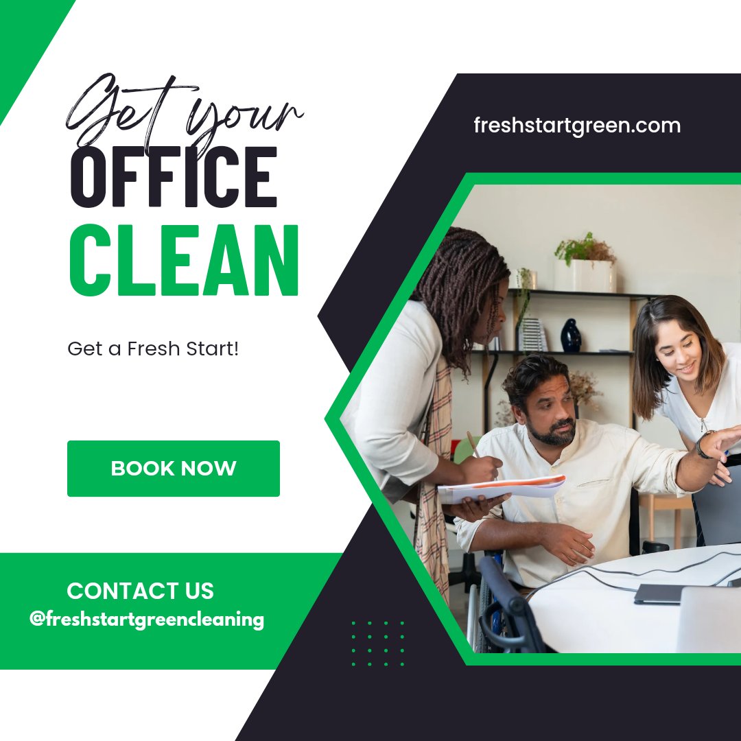 #officecleaning #focusonyourwork #leavethecleaningtous 
#cleaningservice
#freshstartgreencleaning 
#everydayisafreshstart