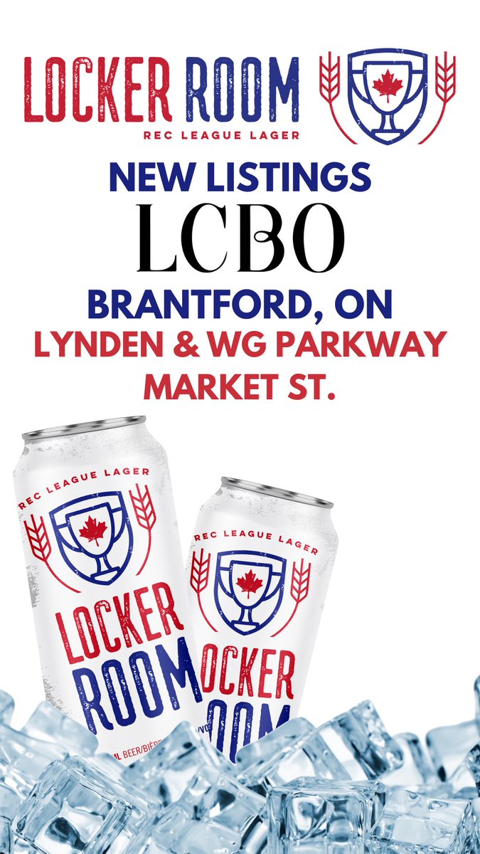 LockerRoomBev's tweet photo. Hey Brantford! Got some Locker Room stocked and ready to go for ya!🍻#PlayingIsThirstyWork https://t.co/ylhtpPQjGn