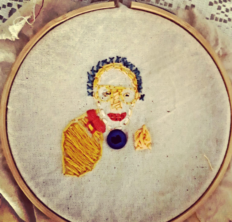 TweetsbyKayM10's tweet photo. It was fun at the @curatoreducator's #Typography & Me #Humann online workshop this morning. It's the second workshop I have attended. The first was #embroidery portraits. They are a great way to relax and learn new ideas. https://t.co/rN5OfW5Mj2
