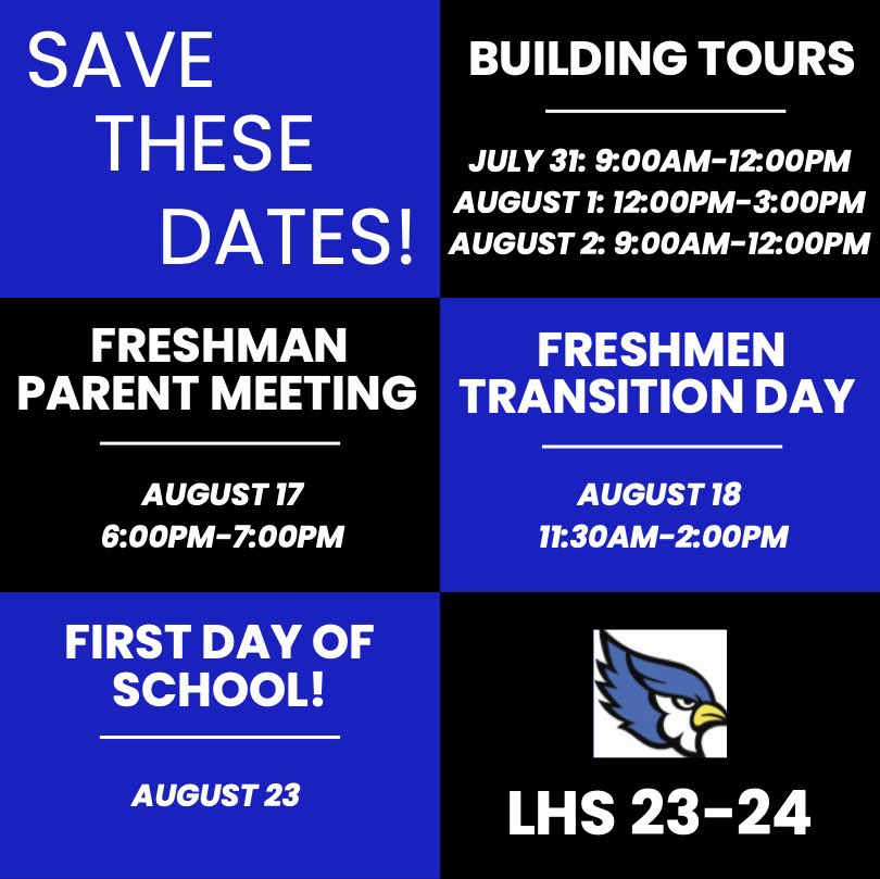 Welcome Class of 2027 to Liberty High School! Jay Crew is preparing for building tours, a parent meeting, and an amazing Transition Day experience! Save the dates and get ready for some Blue Jay fun! #lpsleads