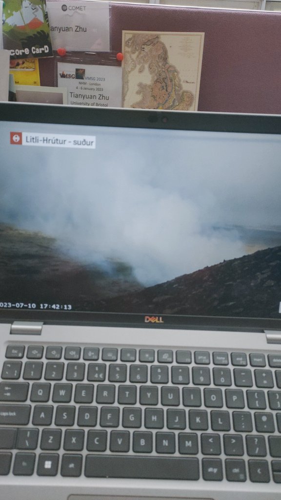 Tianyuan Zhu (@tianyuanzhu) on Twitter photo A volcano in #Iceland is erupting! Maybe someone is ready to go? 
BTW, hmmm, good camera location! 😂 A volcano in #Iceland is erupting! Maybe someone is ready to go? 
BTW, hmmm, good camera location! 😂