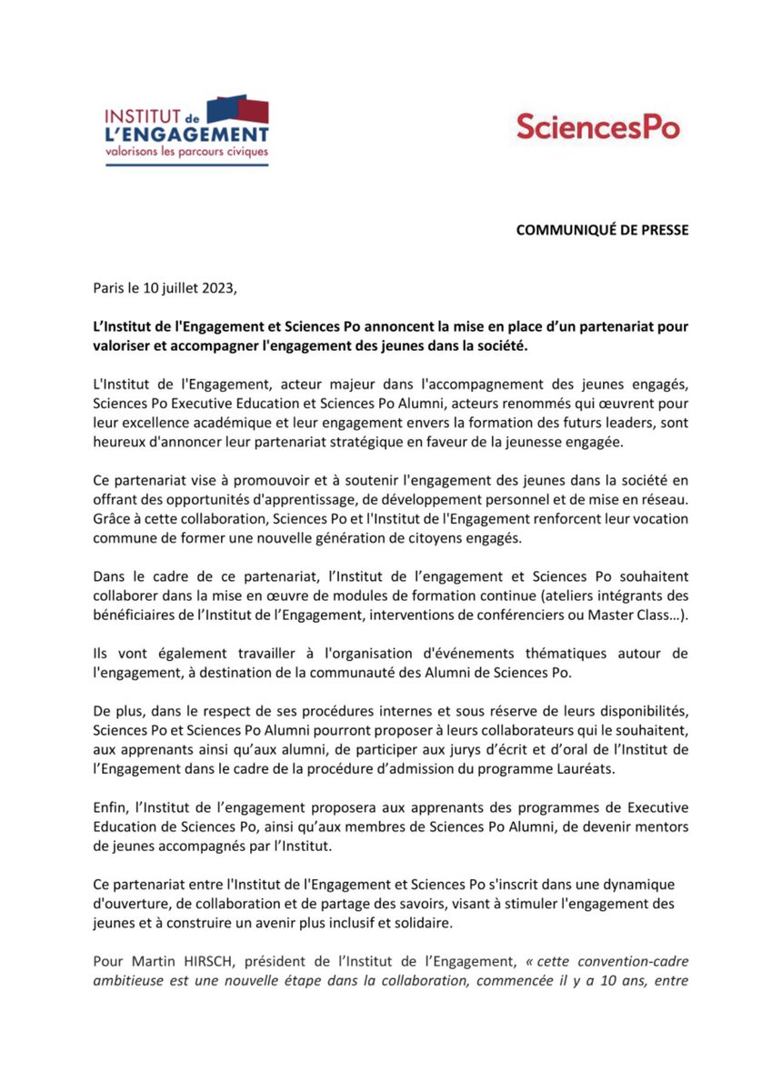 Institut de l'Engagement tweet media